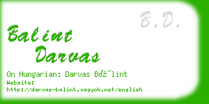 balint darvas business card